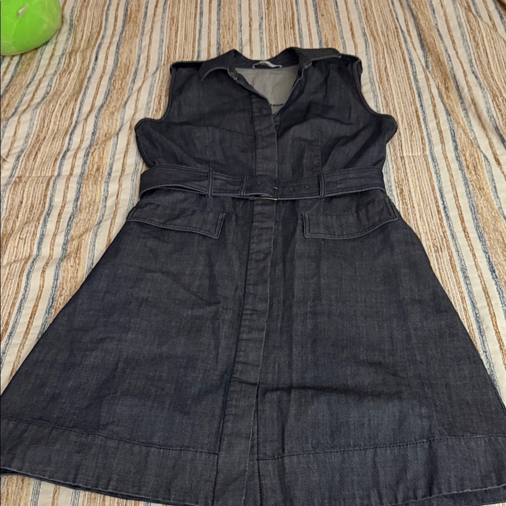 Gerard Darel Black Denim Dress